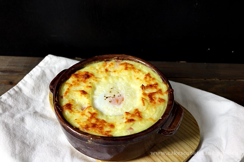 Ofenguck - Kartoffelstock Gratin mit Käse, Schinken und Ei