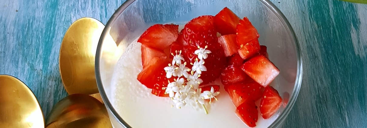 Holunderblüten Pudding mit Erdbeeren - Cakes, Cookies and more Holunderblüten Pudding mit Erdbeeren - Cakes, Cookies and more