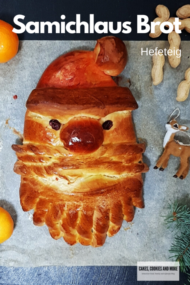 Rezept für Samichlaus (Nikolaus) Brot aus Hefeteig.