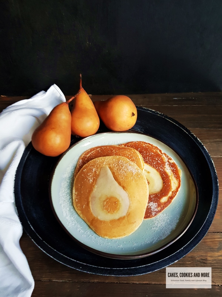 Birnen-Pancakes mit UrDinklemehl