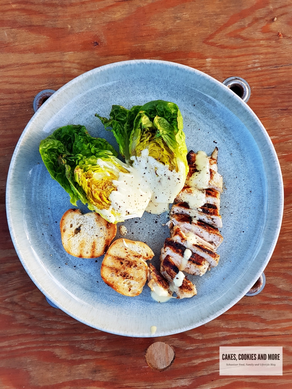 Gegrillter Caesar Salad mit Hühnchen - Cakes, Cookies and more