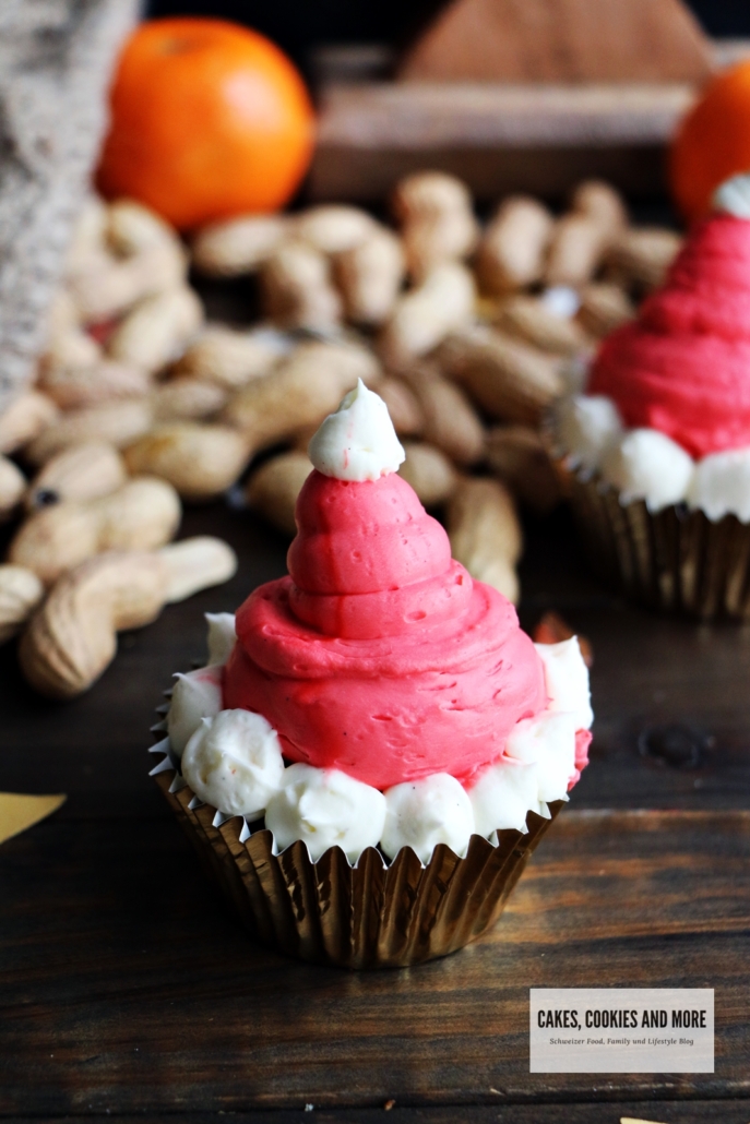 Santa Hat Red Velvet Cupcakes