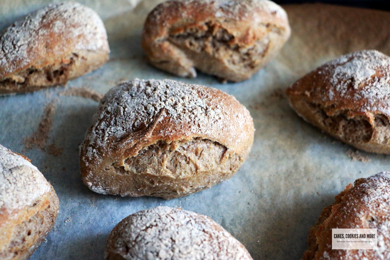 Frühstücksbrötchen mit Roggenmehl - Cakes, Cookies and more