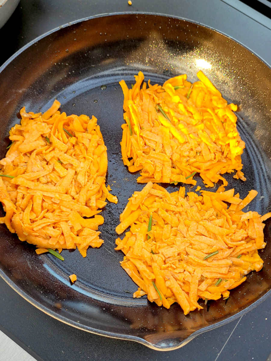 Rösti aus Süsskartoffeln