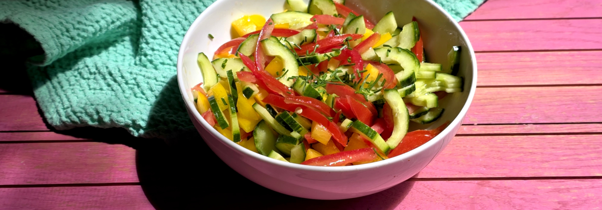 Salat in Schüssel