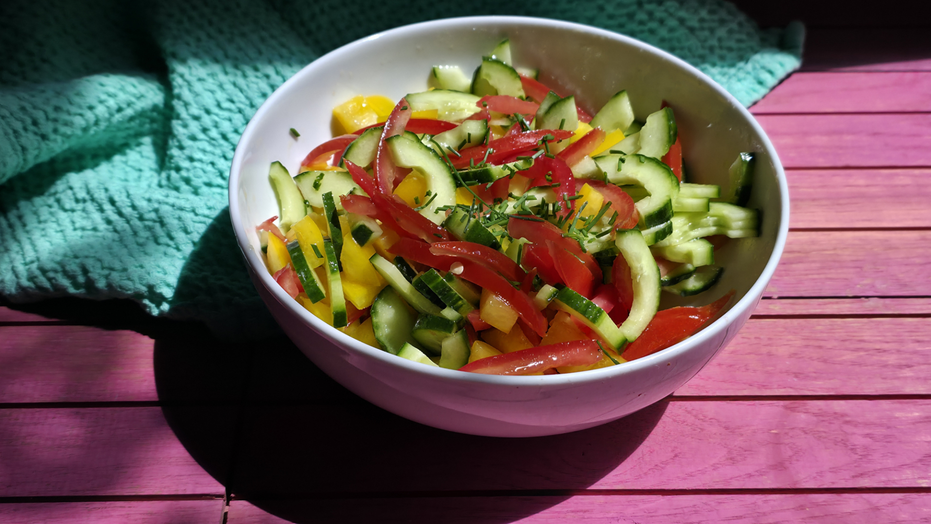 Kinderküche - Bunter Schnippelsalat